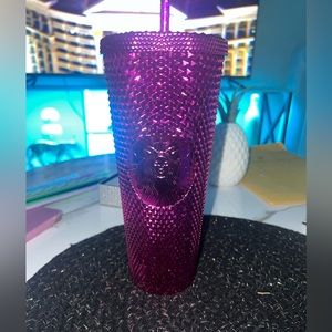 Pink metallic studded Starbucks Cup